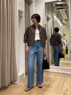 「アイテム（トップス）」を使った、fukudaさん（レディース・170cm）の夏コーディネート