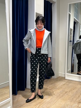 「ドットパンツ」｜fukudaさん（レディース・170cm）の秋コーディネート