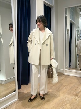 「アイテム（ダッフルコート）」を使った、fukudaさん（レディース・170cm）の冬コーディネート