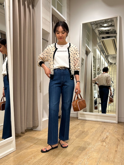 セール】【RM denim】センタープレスハイウエストデニム（デニムパンツ