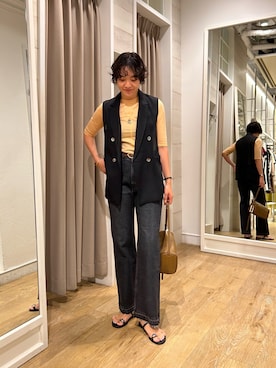 「アイテム（トップス）」を使った、fukudaさん（レディース・170cm）の夏コーディネート