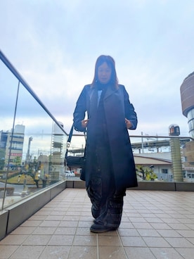 「アイテム（ノーカラーコート）」を使った、（相互）さやかさん（レディース・150cm）の秋コーディネート