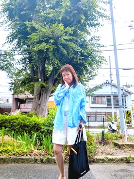 「SNIDEL（スナイデル）のアイテム（トップス）」を使った、（相互）さやかさん（レディース・150cm）の夏コーディネート