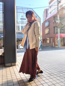 「NATURAL BEAUTY BASIC（ナチュラルビューティーベーシック）のアイテム」を使った、（相互）さやかさん（レディース・150cm）の春コーディネート