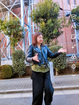 「CLEL（クレイル）のアイテム（パンツ、ブラック系）」を使った、（相互）さやかさん（レディース・150cm）の春コーディネート