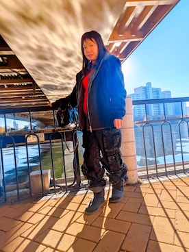 「アイテム（パーカー）」を使った、（相互）さやかさん（レディース・150cm）の冬コーディネート