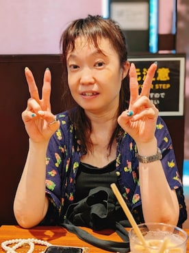 「GU（ジーユー）のアイテム（チューブトップ、ブラック系）」を使った、（相互）さやかさん（レディース・150cm）の夏コーディネート