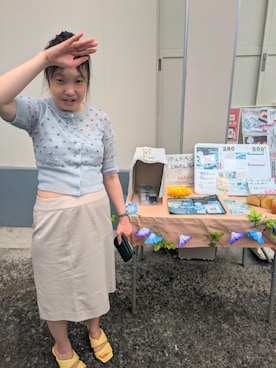 「アイテム（スカート）」を使った、（相互）さやかさん（レディース・150cm・40代）の夏コーディネート