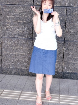 「GLOBAL WORK（グローバルワーク）のアイテム」を使った、（相互）さやかさん（レディース・150cm）の夏コーディネート