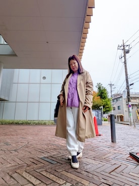 「アイテム（トートバッグ）」を使った、（相互）さやかさん（レディース・150cm・40代）の秋コーディネート