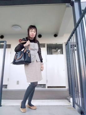 「RODE SKO（ロデスコ）のアイテム」を使った、（相互）さやかさん（レディース・150cm・40代）の秋コーディネート