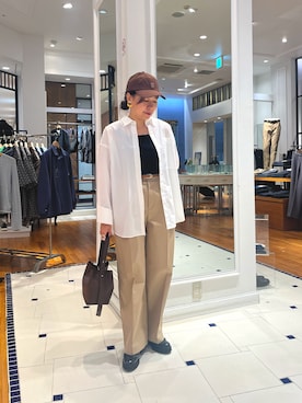 「アイテム（イヤリング）」を使った、nol  MATSUDAさん（レディース・157cm）の秋コーディネート