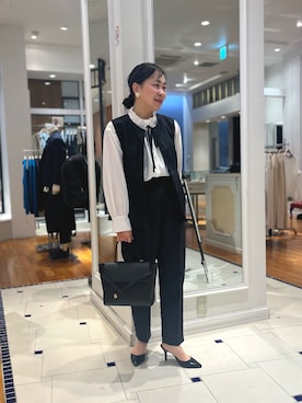 「ドットパンツ」｜nol  MATSUDAさん（レディース・157cm）の冬コーディネート