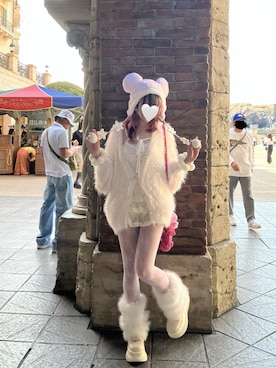 「アイテム（カーディガン/ボレロ、ピンク系）」を使った、gori6さん（レディース・159cm）の秋コーディネート