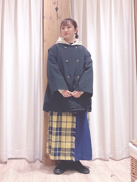 「Samansa Mos2（サマンサ モスモス）のアイテム（ブーツ）」を使った、kiiさん（レディース・157cm）の冬コーディネート