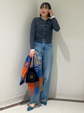 「TWEED MILL（ツイードミル）のアイテム」を使った、SAYAKAさん（レディース・163cm）の秋コーディネート