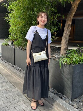 「NOLLEY’S Sophi（ノーリーズソフィ）のアイテム（アクセサリー）」を使った、SAYAKAさん（レディース・163cm）の夏コーディネート