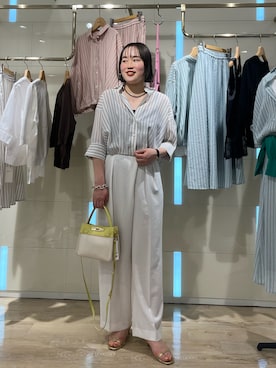 「NOLLEY’S（ノーリーズ）のアイテム（トップス）」を使った、SAYAKAさん（レディース・163cm）の春コーディネート