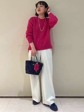 「冬コーデ、スニーカーコーデ」｜「アイテム（その他パンツ）」を使った、SAYAKAさん（レディース・163cm）の冬コーディネート
