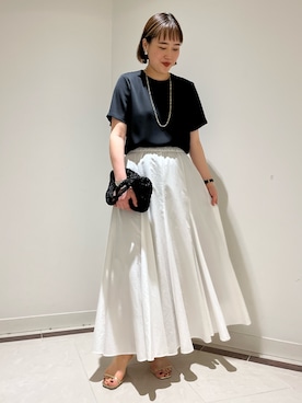 「NOLLEY’S Sophi（ノーリーズソフィ）のアイテム（アクセサリー）」を使った、SAYAKAさん（レディース・163cm）の春コーディネート