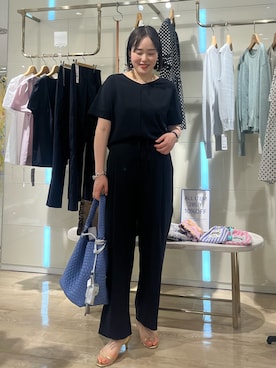 「NOLLEY’S（ノーリーズ）のアイテム」を使った、SAYAKAさん（レディース・163cm）の夏コーディネート