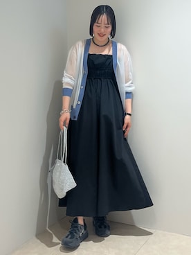 「NOLLEY’S（ノーリーズ）のアイテム（アクセサリー）」を使った、SAYAKAさん（レディース・163cm）の春コーディネート