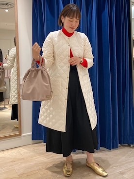 「NOLLEY'S」｜「アイテム（その他アウター）」を使った、SAYAKAさん（レディース・163cm）の秋コーディネート