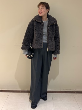 「NOLLEY’S Sophi（ノーリーズソフィ）のアイテム（ブルゾン）」を使った、SAYAKAさん（レディース・163cm）の秋コーディネート