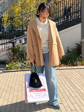 「アイテム（その他アウター、イエロー系）」を使った、SAYAKAさん（レディース・163cm）の秋コーディネート