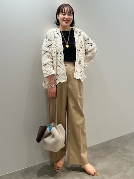 「アイテム（ポーチ）」を使った、SAYAKAさん（レディース・163cm）の夏コーディネート