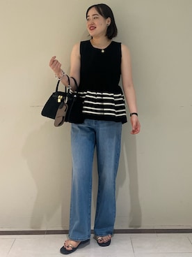 「アイテム（チャーム）」を使った、SAYAKAさん（レディース・163cm）の夏コーディネート