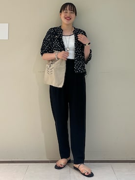 「NICOLAS LAINAS（ニコラスライナス）のアイテム」を使った、SAYAKAさん（レディース・163cm）の夏コーディネート