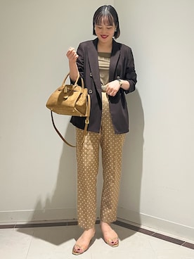 「アイテム（イヤリング）」を使った、SAYAKAさん（レディース・163cm）の夏コーディネート