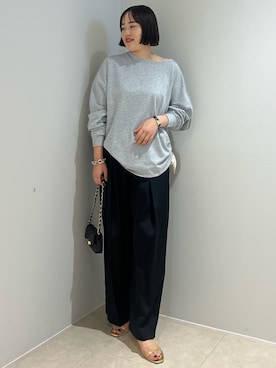 「タックパンツ」｜SAYAKAさん（レディース・163cm）の秋コーディネート