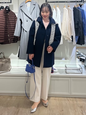 「NOLLEY’S（ノーリーズ）のアイテム（ショルダーバッグ）」を使った、SAYAKAさん（レディース・163cm）の秋コーディネート