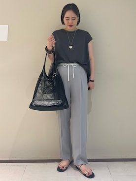 「NICOLAS LAINAS（ニコラスライナス）のアイテム」を使った、SAYAKAさん（レディース・163cm）の夏コーディネート