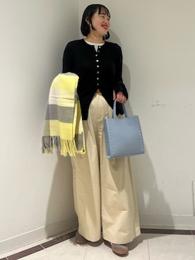 「TWEED MILL（ツイードミル）のアイテム」を使った、SAYAKAさん（レディース・163cm）の秋コーディネート