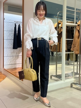 「NOLLEY’S（ノーリーズ）のアイテム」を使った、SAYAKAさん（レディース・163cm）の秋コーディネート