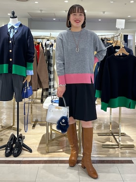 「アイテム（チャーム）」を使った、SAYAKAさん（レディース・163cm）の秋コーディネート