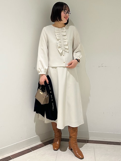 セットアップ対応》ウォッシャブルウール調フレアスカート（スカート