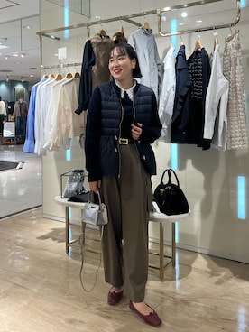 「アイテム（ダウンジャケット/コート）」を使った、SAYAKAさん（レディース・163cm）の秋コーディネート