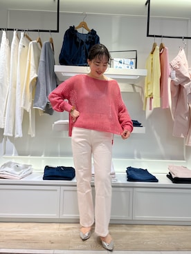 「アイテム（ブレスレット、イエロー系）」を使った、SAYAKAさん（レディース・163cm）の冬コーディネート
