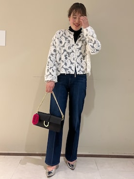 「アイテム（チャーム、ピンク系）」を使った、SAYAKAさん（レディース・163cm）の冬コーディネート