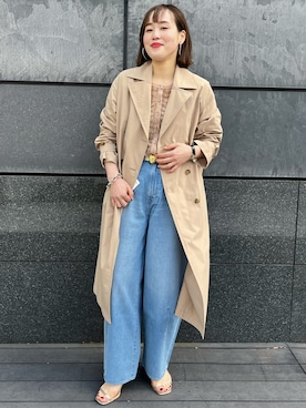 「NOLLEY'S」｜「アイテム（その他アウター）」を使った、SAYAKAさん（レディース・163cm）の春コーディネート
