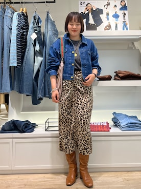 「Rie Miller（リエミラー）のウォッシャブルドレープイージースカート（スカート、ベージュ系）」を使った、SAYAKAさん（レディース・163cm）の夏コーディネート