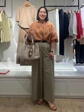 「NOLLEY’S（ノーリーズ）のアイテム」を使った、SAYAKAさん（レディース・163cm）の夏コーディネート