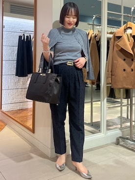 「NOLLEY’S（ノーリーズ）のアイテム」を使った、SAYAKAさん（レディース・163cm）の秋コーディネート