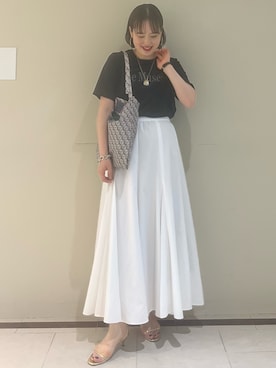 「アイテム（パープル系）」を使った、SAYAKAさん（レディース・163cm）の夏コーディネート