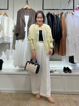 「NOLLEY’S（ノーリーズ）のアイテム（トップス）」を使った、SAYAKAさん（レディース・163cm）の春コーディネート