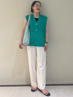 「NOLLEY’S（ノーリーズ）のアイテム」を使った、SAYAKAさん（レディース・163cm）の夏コーディネート